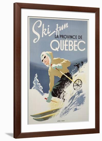 Ski Fun la Province de Quebec, 1948-null-Framed Art Print