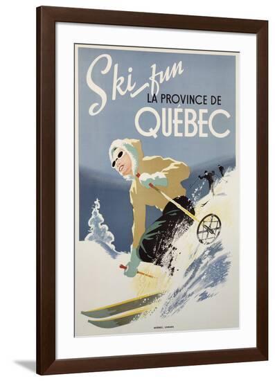 Ski Fun la Province de Quebec, 1948--Framed Art Print