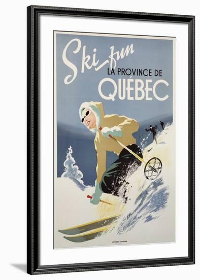 Ski Fun la Province de Quebec, 1948-null-Framed Art Print