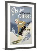 Ski Fun la Province de Quebec, 1948-null-Framed Art Print