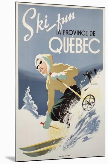 Ski Fun la Province de Quebec, 1948-null-Mounted Art Print