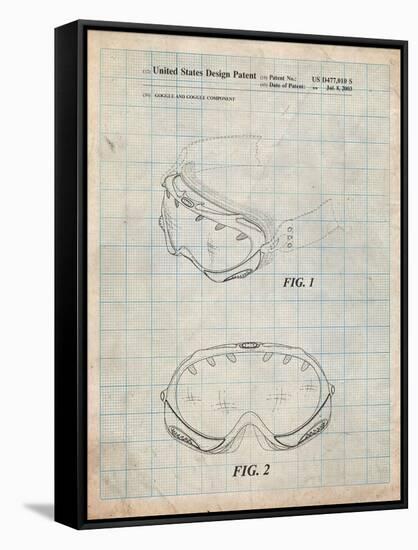 Ski Goggles Patent-Cole Borders-Framed Stretched Canvas