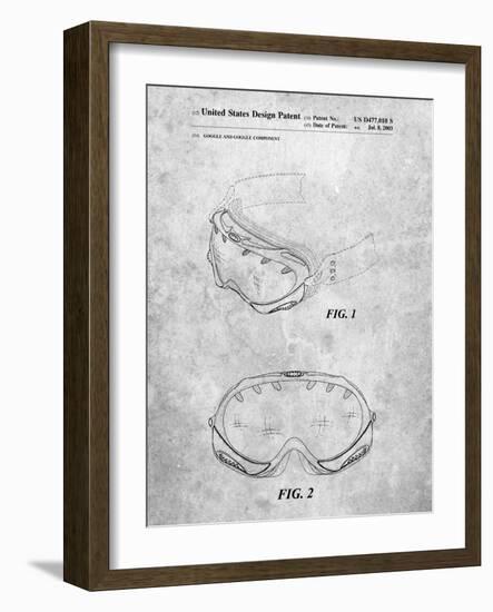 Ski Goggles Patent-Cole Borders-Framed Art Print