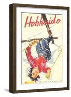 Ski Hokkaido Travel Poster-null-Framed Art Print