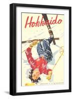 Ski Hokkaido Travel Poster-null-Framed Art Print