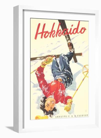 Ski Hokkaido Travel Poster-null-Framed Art Print