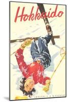 Ski Hokkaido Travel Poster-null-Mounted Art Print