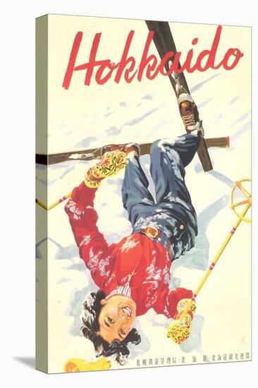 Ski Hokkaido Travel Poster-null-Stretched Canvas