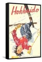 Ski Hokkaido Travel Poster-null-Framed Stretched Canvas
