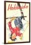 Ski Hokkaido Travel Poster-null-Framed Art Print