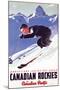 Ski in Canadian Rockies-null-Mounted Poster