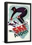 Ski in Colorado Vintage Skier - Aspen, Colorado-null-Framed Poster