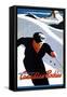 Ski In The Canadian Rockies-null-Framed Stretched Canvas