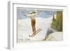 Ski Jump 1914-null-Framed Art Print