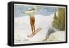 Ski Jump 1914-null-Framed Stretched Canvas