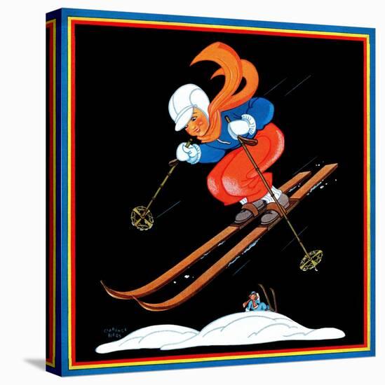 Ski Jump - Child Life-Clarence Biers-Stretched Canvas