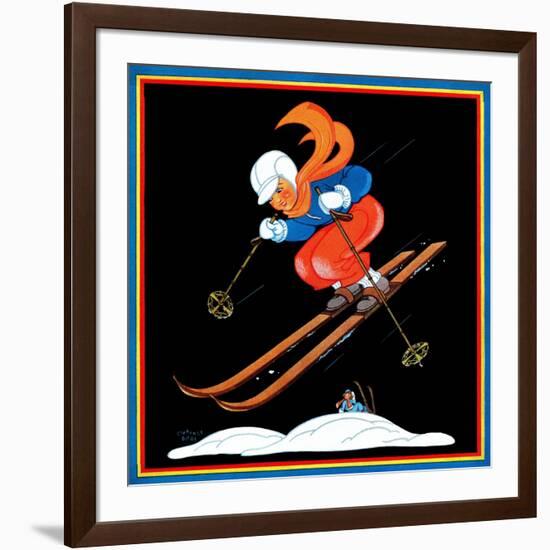 Ski Jump - Child Life-Clarence Biers-Framed Giclee Print