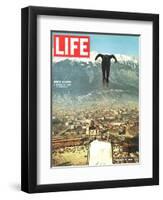 Ski Jumper at Innsbruck Olympics, February 14, 1964-Ralph Crane-Framed Premium Photographic Print