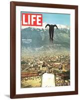 Ski Jumper at Innsbruck Olympics, February 14, 1964-Ralph Crane-Framed Photographic Print