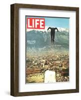 Ski Jumper at Innsbruck Olympics, February 14, 1964-Ralph Crane-Framed Photographic Print