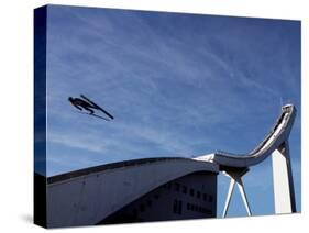 Ski Jumper, Blue Sky and Ski Jump, Oslo, Norway, Scandinavia, Europe-Purcell-Holmes-Stretched Canvas