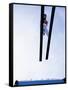 Ski Jumper in Action Flying Off the Lip of the Jump, Salt Lake City, Utah, USA-Chris Trotman-Framed Stretched Canvas