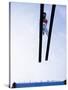 Ski Jumper in Action Flying Off the Lip of the Jump, Salt Lake City, Utah, USA-Chris Trotman-Stretched Canvas