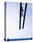 Ski Jumper in Action Flying Off the Lip of the Jump, Salt Lake City, Utah, USA-Chris Trotman-Stretched Canvas