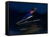 Ski Jumper in Action, Torino, Italy-Chris Trotman-Framed Stretched Canvas