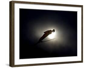 Ski Jumper in Action, Torino, Italy-Chris Trotman-Framed Photographic Print