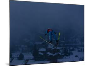 Ski Jumper in Action, Torino, Italy-Chris Trotman-Mounted Photographic Print