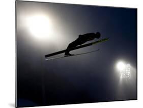 Ski Jumper in Action, Torino, Italy-Chris Trotman-Mounted Photographic Print