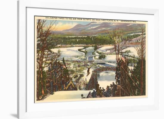 Ski Jumper, Lake Placid, New York-null-Framed Premium Giclee Print