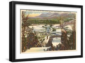 Ski Jumper, Lake Placid, New York-null-Framed Art Print