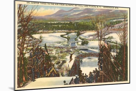 Ski Jumper, Lake Placid, New York-null-Mounted Art Print
