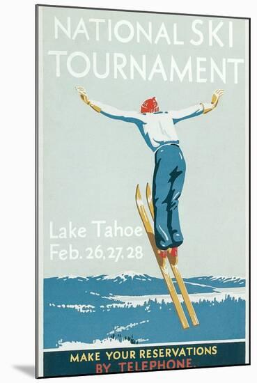 Ski Jumper, National Tournament-null-Mounted Art Print