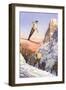 Ski Jumper-null-Framed Art Print