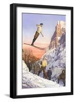 Ski Jumper-null-Framed Art Print