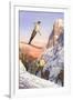 Ski Jumper-null-Framed Art Print