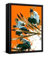"Ski Jumpers,"February 26, 1938-Ski Weld-Framed Stretched Canvas