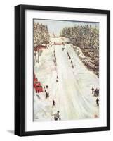 Ski Jumping in Oslo 1905-Nico Jungman-Framed Art Print