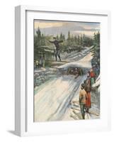 Ski Jumping, Norway 1907-null-Framed Art Print