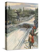 Ski Jumping, Norway 1907-null-Stretched Canvas