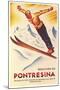 Ski Jumping Poster-null-Mounted Art Print