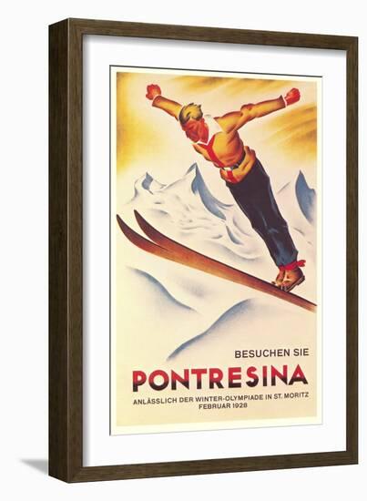 Ski Jumping Poster-null-Framed Art Print