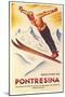 Ski Jumping Poster-null-Mounted Art Print