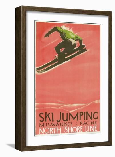 Ski Jumping Poster-null-Framed Art Print