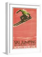 Ski Jumping Poster-null-Framed Art Print