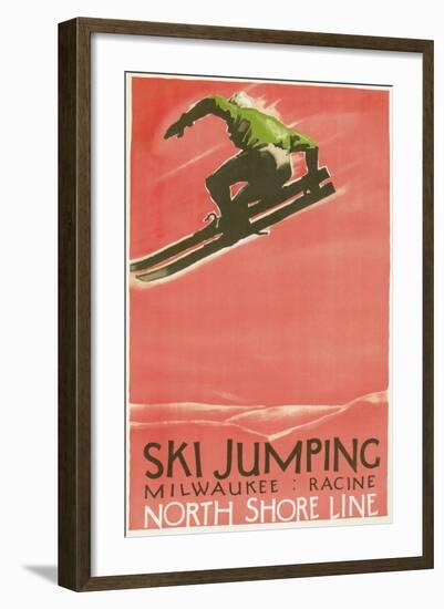 Ski Jumping Poster-null-Framed Art Print