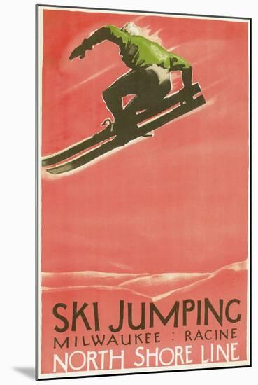 Ski Jumping Poster-null-Mounted Art Print